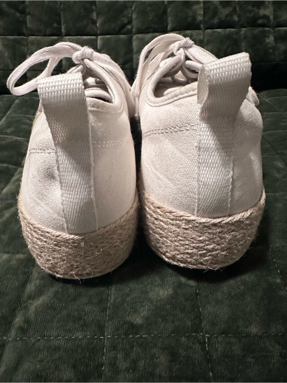 BOBS from Skechers Cream Canvas Espadrille Lace-Up Sneakers